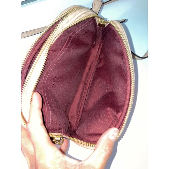 COACH SADIE 38931 PINK-NUDE LEATHER CROSSBODY, WRISTLET BAG - Picture 15 of 16